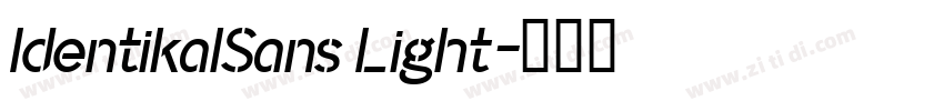 IdentikalSans Light字体转换